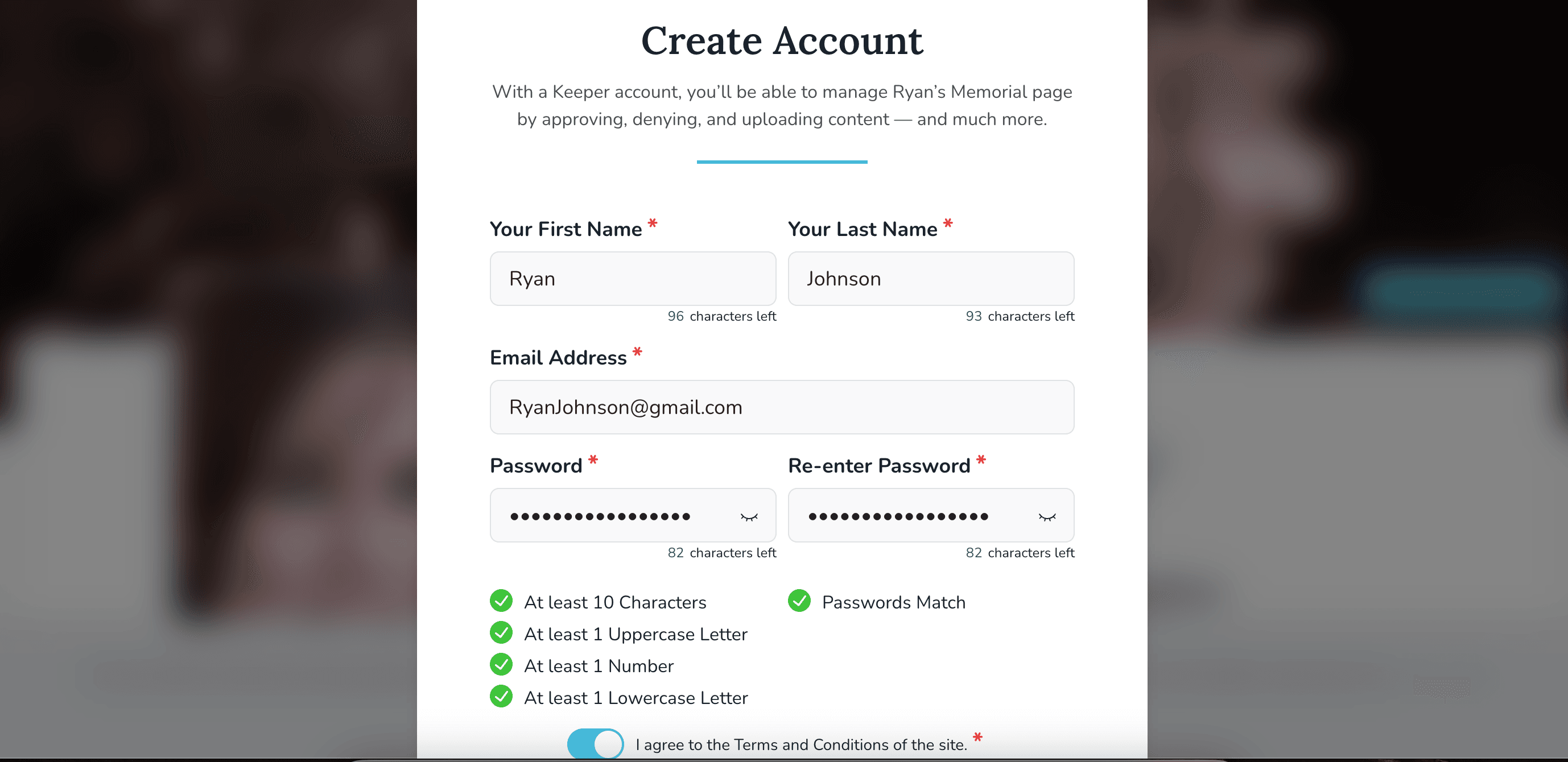 Create an account flow for Keeper invitations