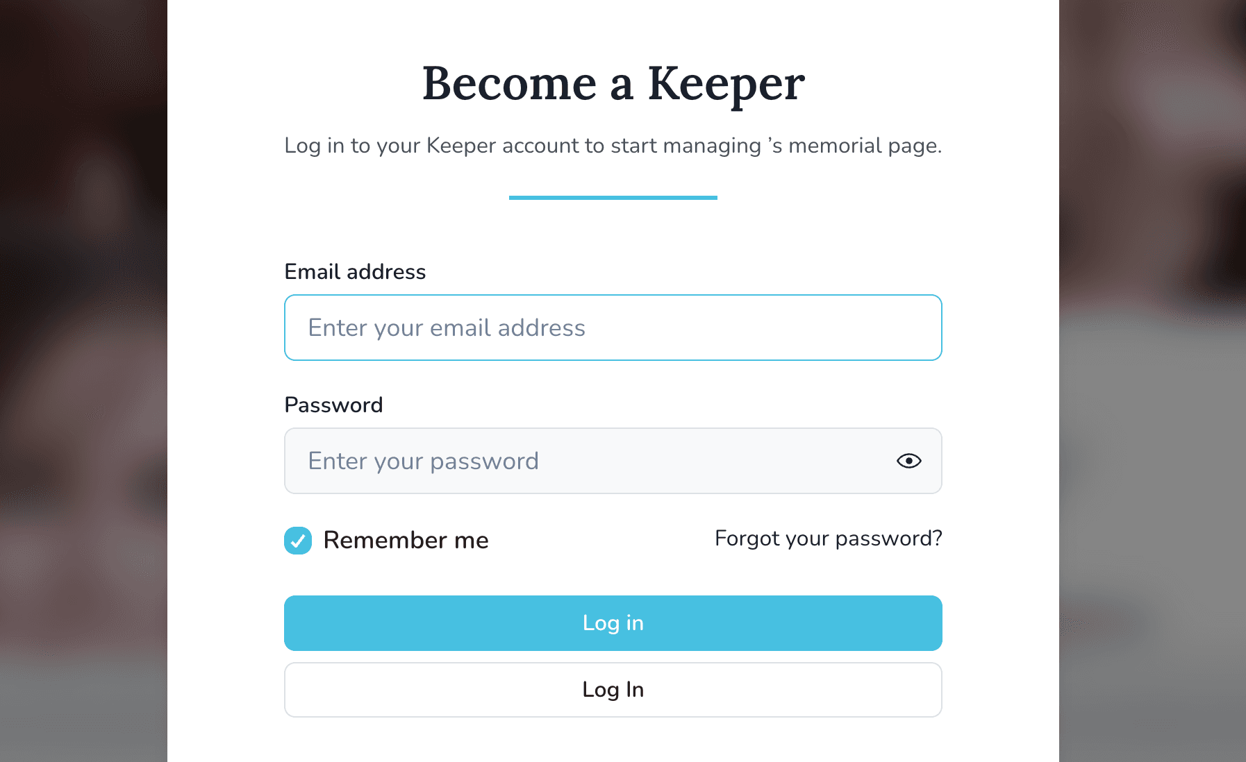 Keeper invitation email