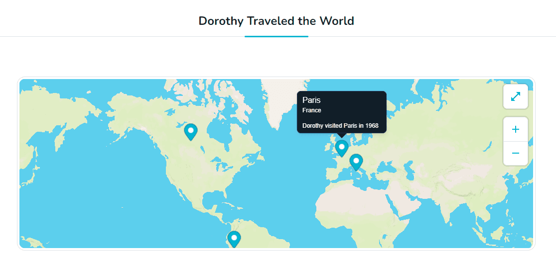 Enregistrer l'histoire carte