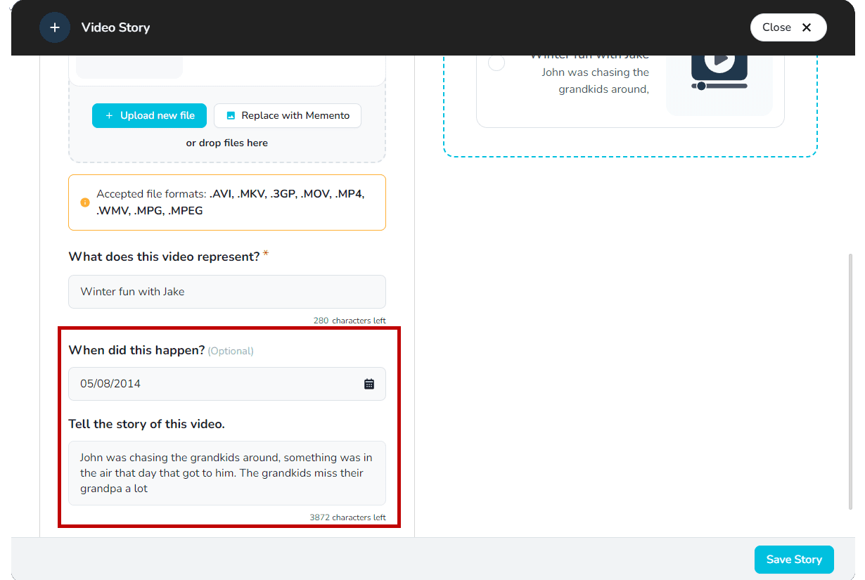 Describe the Video Story