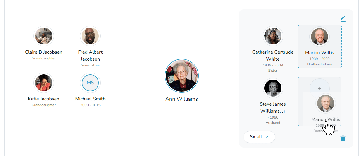 Dragging a loved one to a new location