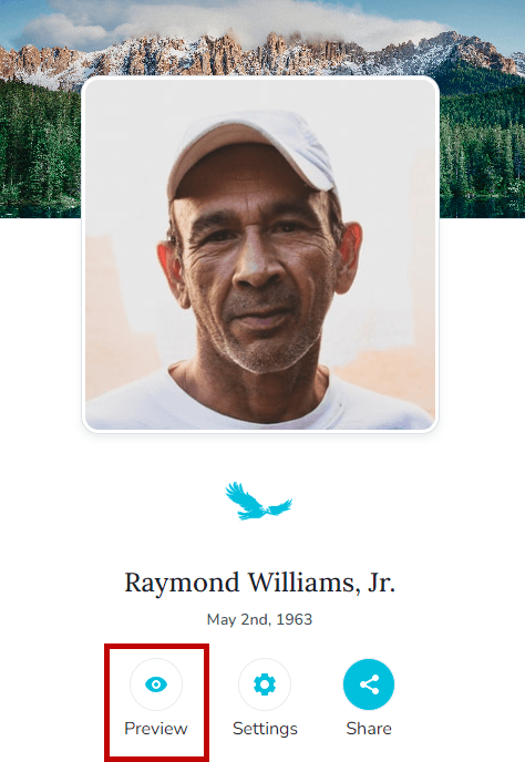 Option Prévisualiser en tant qu'invité sur mobile