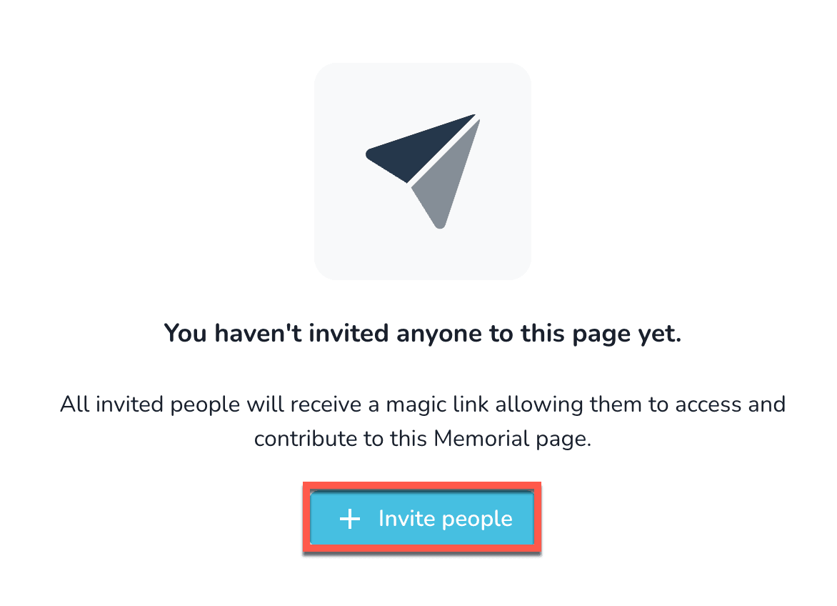 Bouton Inviter des personnes