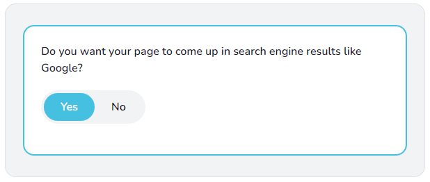 Options de basculement de visibilité sur les moteurs de recherche