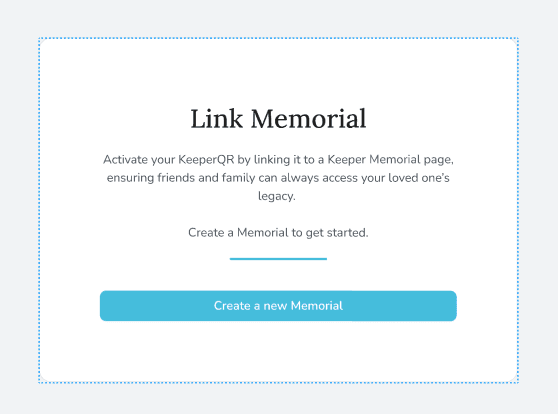 Bouton Créer un mémorial