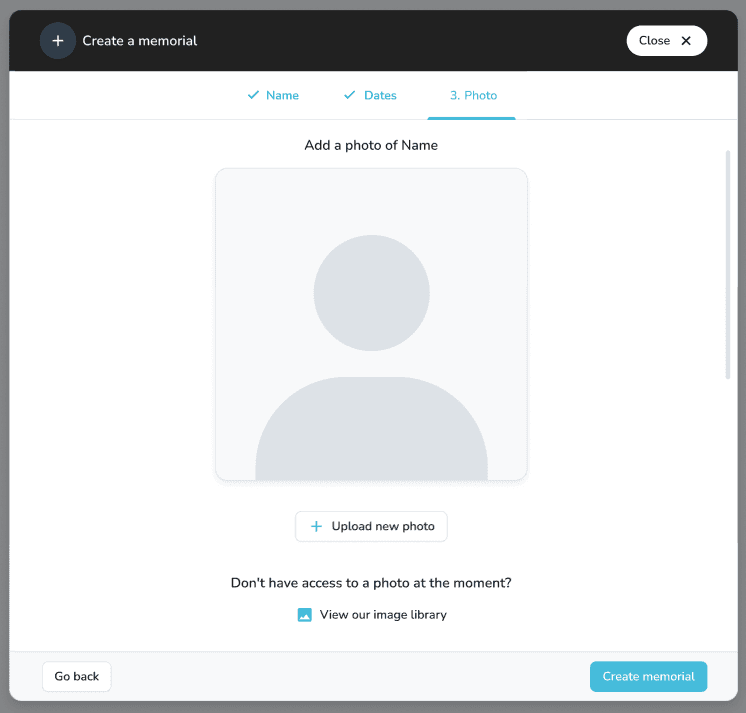 Étape 3 — image de profil